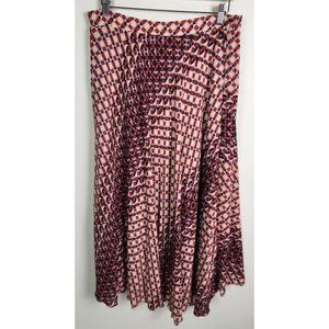 Anthropologie Maeve Women's Sz. S Abstract Red/Blue Maxi Skirt